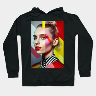 Modern pop art style woman portrait Hoodie